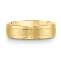 Beaverbrooks 18ct Yellow Gold 6mm Men’s Wedding Ring
