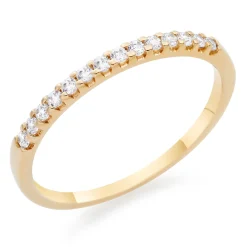 Beaverbrooks 18ct Yellow Gold Diamond 1.5mm Ladies Wedding Ring