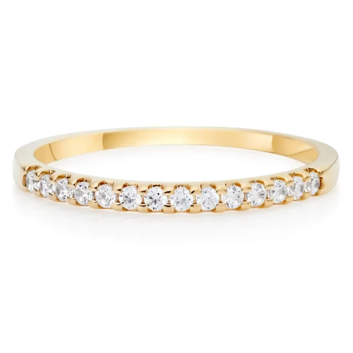 Beaverbrooks 18ct Yellow Gold Diamond 1.5mm Ladies Wedding Ring