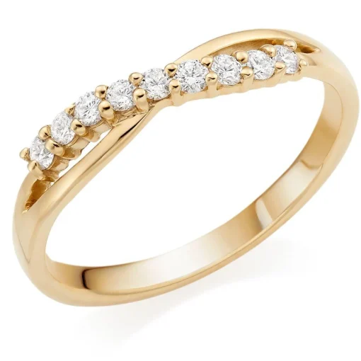 Beaverbrooks 18ct Yellow Gold Diamond 3mm Wedding Ring