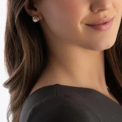 Beaverbrooks 9ct Yellow Gold, White Gold and Rose Gold Freshwater Cultured Pearl Earrings