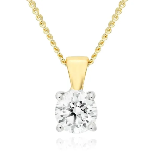 Beaverbrooks 18ct Yellow Gold Diamond Pendant