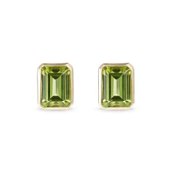 Beaverbrooks 9ct Yellow Gold Peridot Stud Earrings