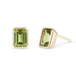 Beaverbrooks 9ct Yellow Gold Peridot Stud Earrings