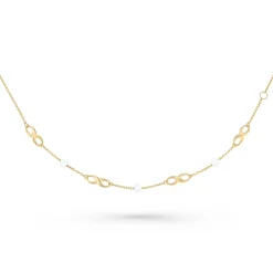 Beaverbrooks 9ct Yellow Gold Freshwater Cultured Pearl Infinity Bracelet