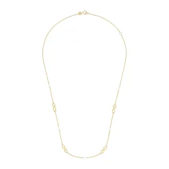 Beaverbrooks 9ct Yellow Gold Freshwater Cultured Pearl Infinity Necklace