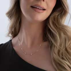 Beaverbrooks 9ct Yellow Gold Freshwater Cultured Pearl Infinity Necklace