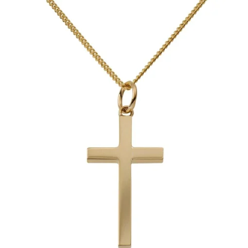 Beaverbrooks 9ct Yellow Gold Cross Pendant