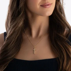 Beaverbrooks 9ct Yellow Gold Cross Pendant