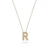 Beaverbrooks 9ct Yellow Gold Diamond Initial R Pendant