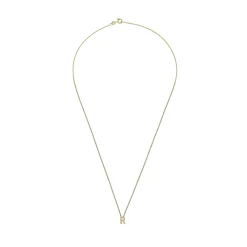 Beaverbrooks 9ct Yellow Gold Diamond Initial R Pendant