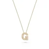 Beaverbrooks 9ct Yellow Gold Diamond Initial G Pendant