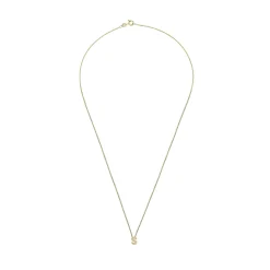 Beaverbrooks 9ct Yellow Gold Diamond Initial S Pendant