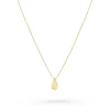 Beaverbrooks 9ct Yellow Gold Etched Teardrop Necklace