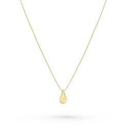 Beaverbrooks 9ct Yellow Gold Etched Teardrop Necklace