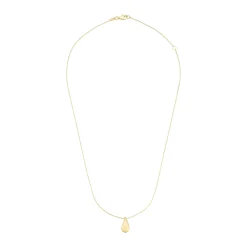 Beaverbrooks 9ct Yellow Gold Etched Teardrop Necklace