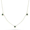 Beaverbrooks 9ct Yellow Gold Malachite Heart Necklace