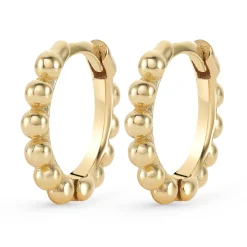 Beaverbrooks 9ct Yellow Gold Plated Ball Huggie Earrings
