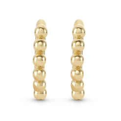 Beaverbrooks 9ct Yellow Gold Plated Ball Huggie Earrings
