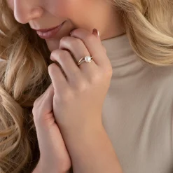 Beaverbrooks 9ct Yellow Gold Diamond Freshwater Cultured Pearl Ring