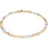 Beaverbrooks 9ct Yellow, White and Rose Gold Infinity Bracelet