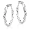 Beaverbrooks Entwine 9ct White Gold Diamond Hoop Earrings