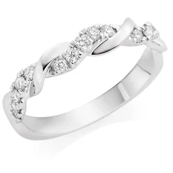 Beaverbrooks Entwine Platinum Diamond 2.5mm Wedding Ring