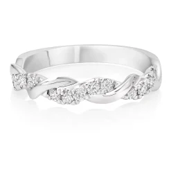 Beaverbrooks Entwine Platinum Diamond 2.5mm Wedding Ring