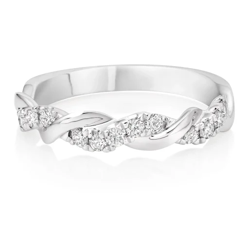 Beaverbrooks Entwine Platinum Diamond 2.5mm Wedding Ring