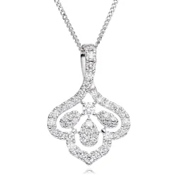 Beaverbrooks Essence 9ct White Gold Diamond Pendant
