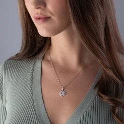 Beaverbrooks Essence 9ct White Gold Diamond Pendant