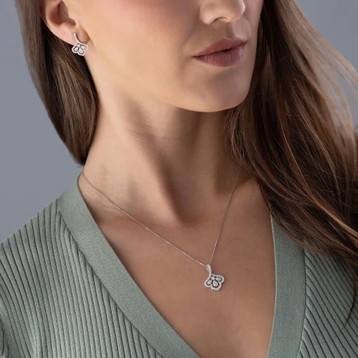 Beaverbrooks Essence 9ct White Gold Diamond Pendant