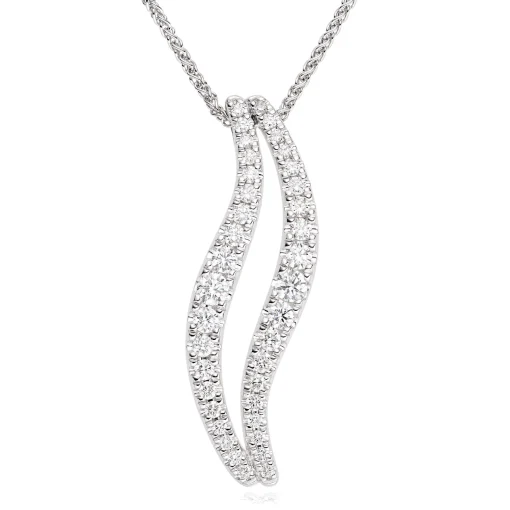 Beaverbrooks Essence 9ct White Gold Diamond Pendant