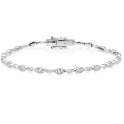 Beaverbrooks Essence 9ct White Gold Diamond Bracelet