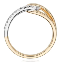 Beaverbrooks Essence 9ct Yellow Gold and White Gold Diamond Ring