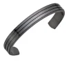 Beaverbrooks Gunmetal Torque Men's Bracelet