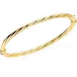 Beaverbrooks Mini B 9ct Gold Twist Bangle