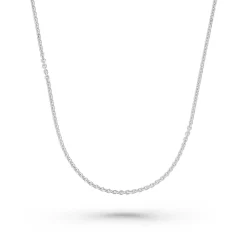 Beaverbrooks Mini B Silver Rhodium Plated Trace Chain 35cm