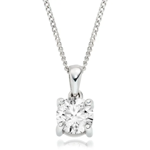 Beaverbrooks Once 18ct White Gold Diamond Pendant