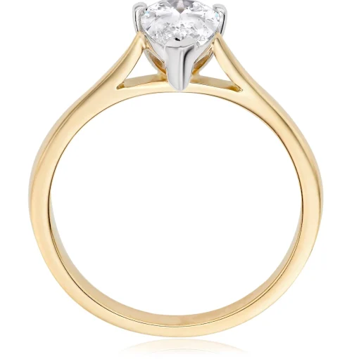 Beaverbrooks Once 18ct Yellow Gold Diamond Pear Shaped Engagement Ring