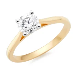 Beaverbrooks Once 18ct Yellow Gold Diamond Solitaire Ring