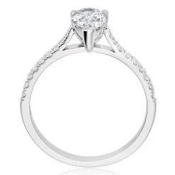 Beaverbrooks Once Platinum Diamond Pear Shaped Solitaire Engagement Ring