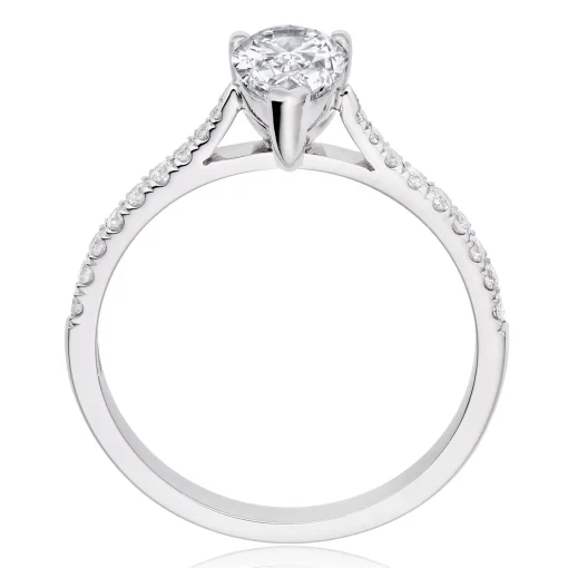 Beaverbrooks Once Platinum Diamond Pear Shaped Solitaire Engagement Ring