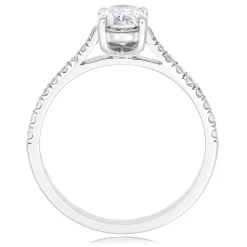 Beaverbrooks Once Platinum Oval Cut Diamond Solitaire Ring