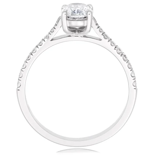 Beaverbrooks Once Platinum Oval Cut Diamond Solitaire Ring