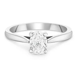 Beaverbrooks Once Platinum Diamond Oval Shaped Solitaire Engagement Ring