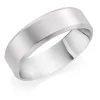 Beaverbrooks Platinum Brushed 6mm Men's Wedding Ring