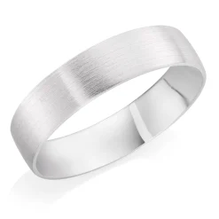 Beaverbrooks Platinum Brushed Men's Wedding Ring