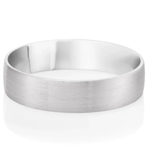 Beaverbrooks Platinum Brushed Men's Wedding Ring