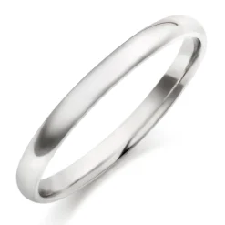 Beaverbrooks Platinum Court 2mm Wedding Ring
